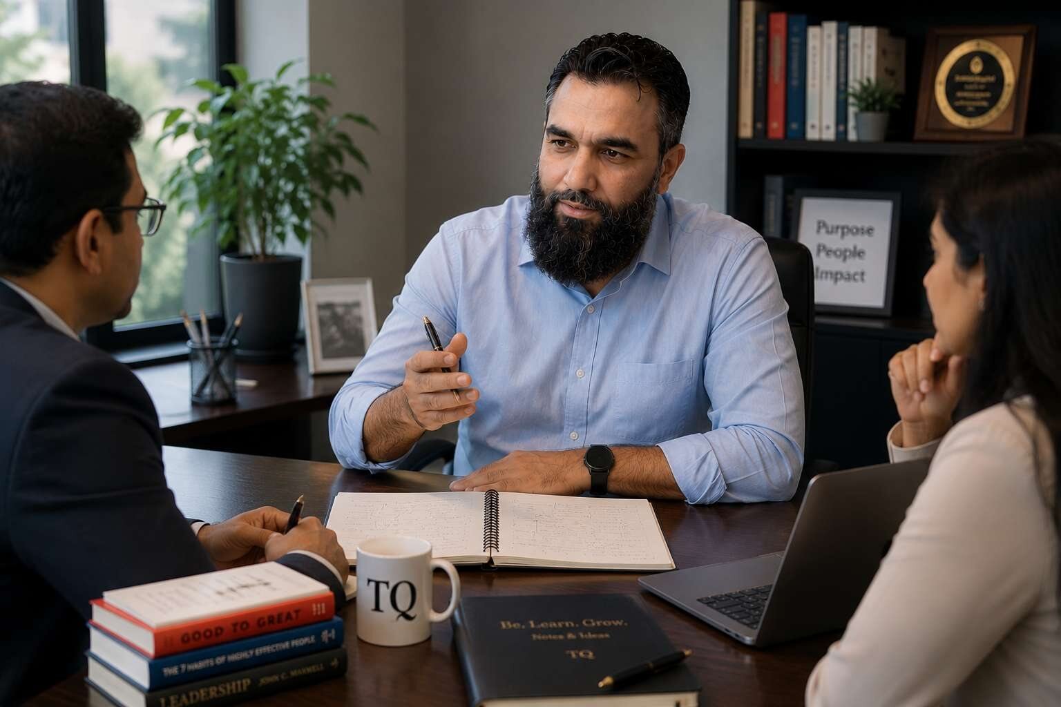A GHRSi strategy meeting with Dr. Qazi and the team